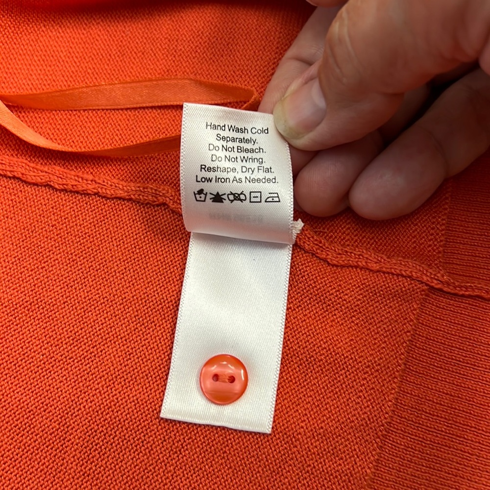 Coldwater Creek Orange Cardigan Sweater Size M - Picture 6 of 8